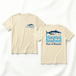 Hawaii Seafood "Pure & Natural" Tee - Cream